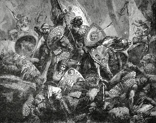 Battle in the Pass of Ronceveaux on 15 August, 778